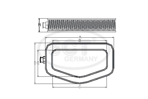 SCT GERMANY Воздушный фильтр SB 2344